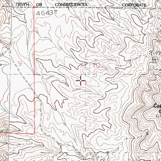 Topographic Map of Little Johnnie Mine, NM