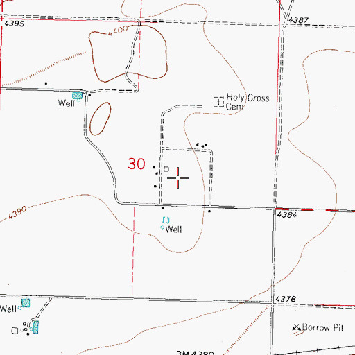Topographic Map of Camp Cody (historical), NM