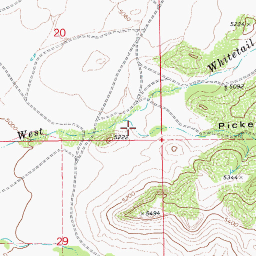Topographic Map of Picket Canyon, AZ
