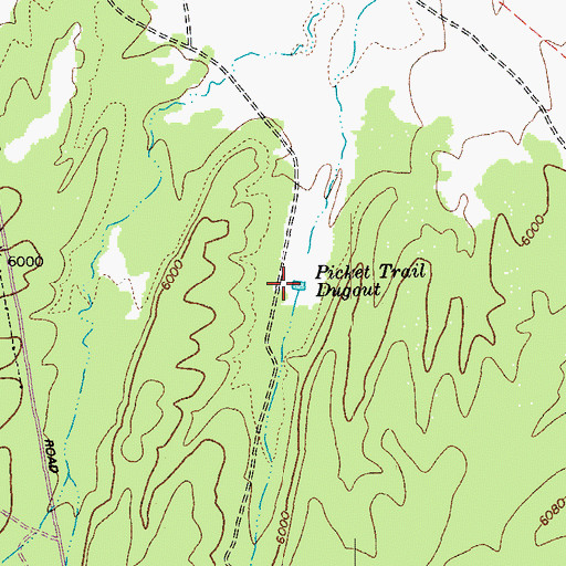 Topographic Map of Picket Trail Dugout, AZ