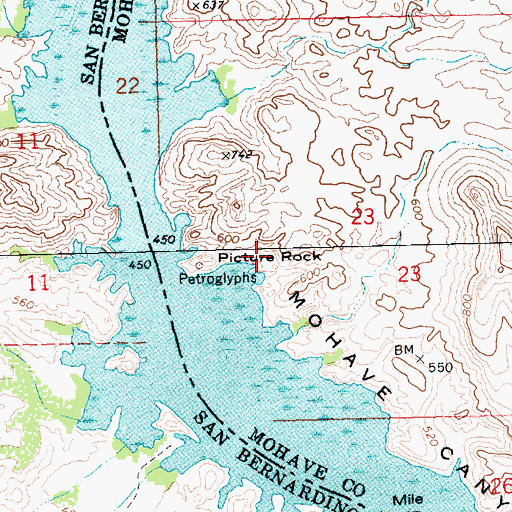 Topographic Map of Picture Rock, AZ