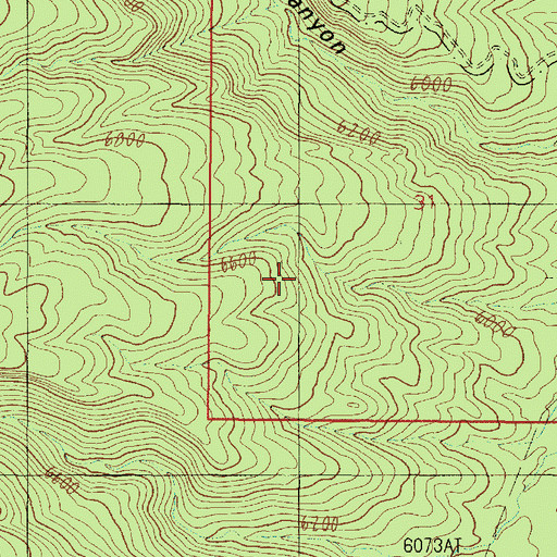 Topographic Map of Pigeon Pockets, AZ
