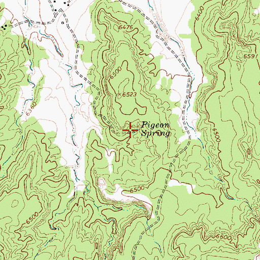 Topographic Map of Pigeon Spring, AZ