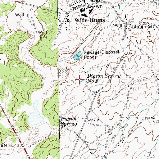 Topographic Map of Pigeon Spring Number Two, AZ