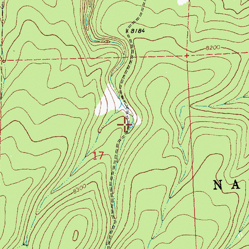 Topographic Map of Tuas Mesa Stock Tank, NM