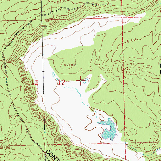 Topographic Map of Section Twelve, NM