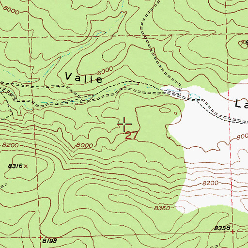 Topographic Map of Valle Largo Cabin, NM