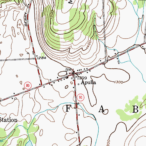 Topographic Map of Apulia, NY