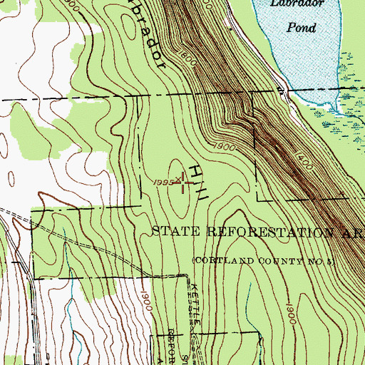 Topographic Map of Labrador Hill, NY