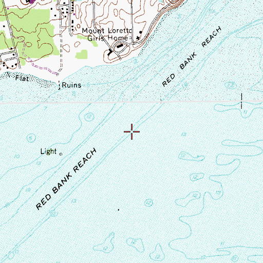 Topographic Map of Red Bank Reach, NY