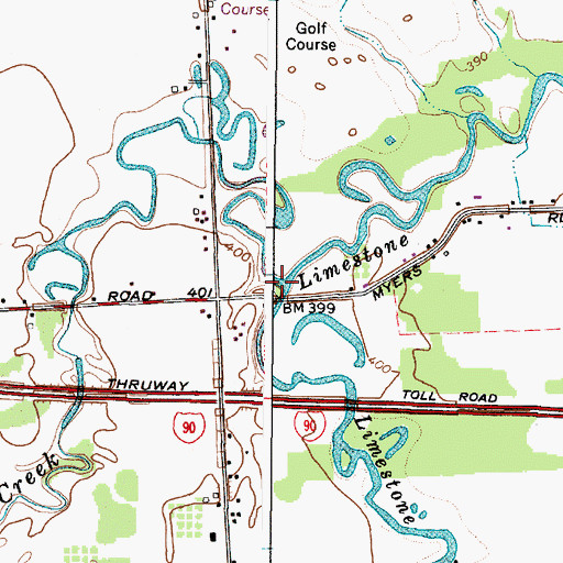 Topographic Map of Butternut Creek, NY