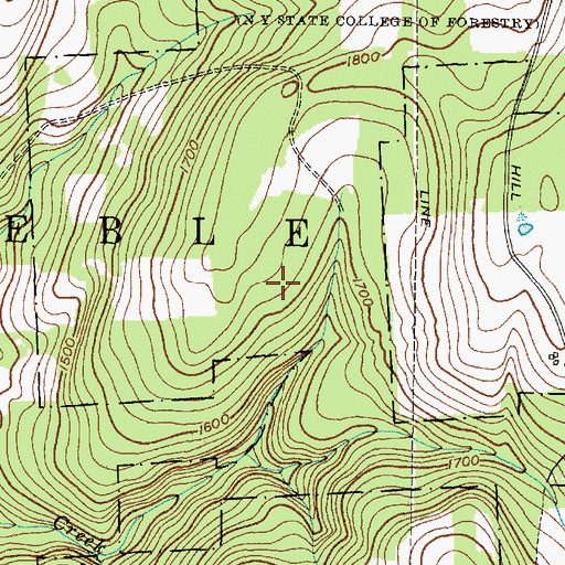 Topographic Map of Tully Forest, NY