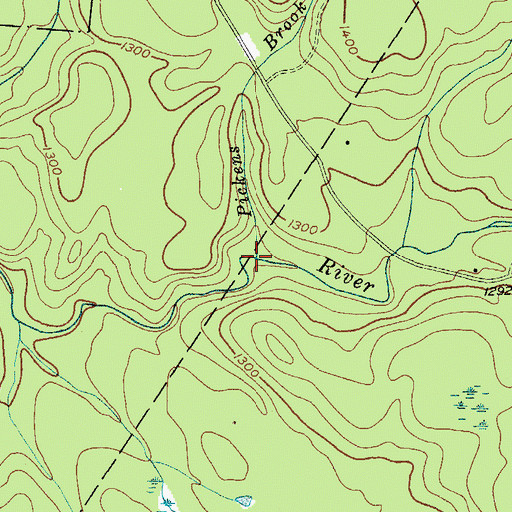 Topographic Map of Pickens Brook, NY