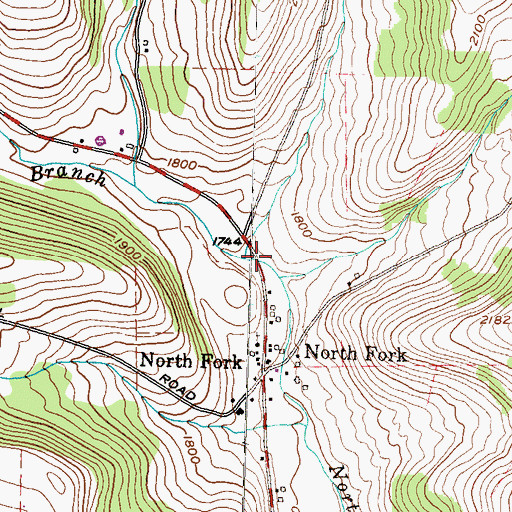 Topographic Map of White Branch, PA