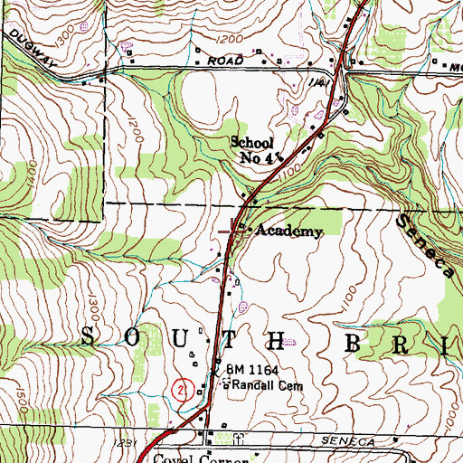 Topographic Map of Academy, NY