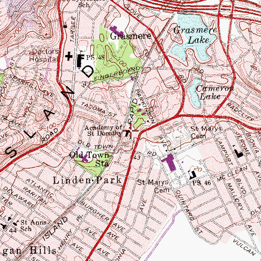 Topographic Map of Academy of Saint Dorothy, NY