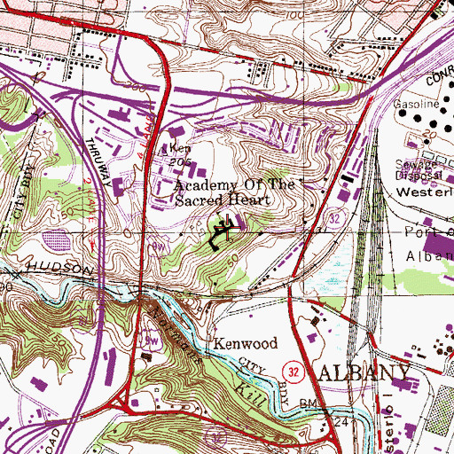 Topographic Map of Doane Stuart School, NY