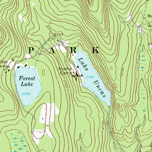 Topographic Map of Acadia Camp, NY