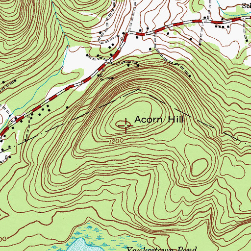 Topographic Map of Acorn Hill, NY