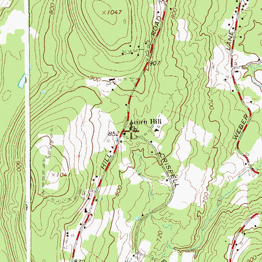 Topographic Map of Acorn Hill Church, NY