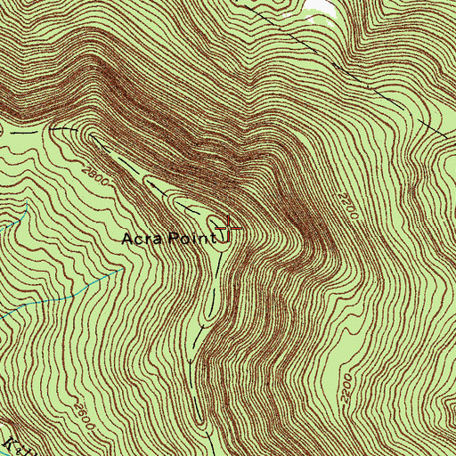 Topographic Map of Acra Point, NY