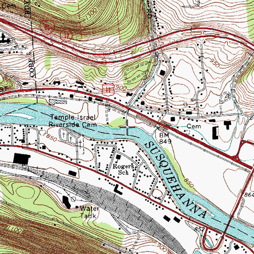 Topographic Map of Acre Creek, NY