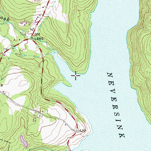 Topographic Map of Aden Brook, NY