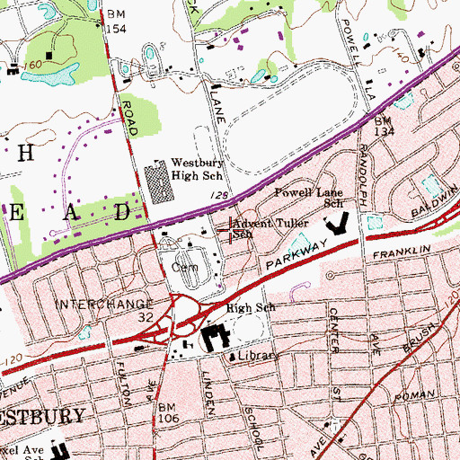 Topographic Map of Advent Tuller School, NY
