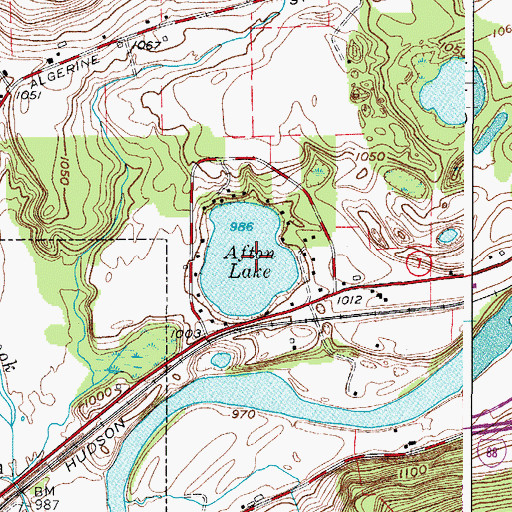 Topographic Map of Afton Lake, NY