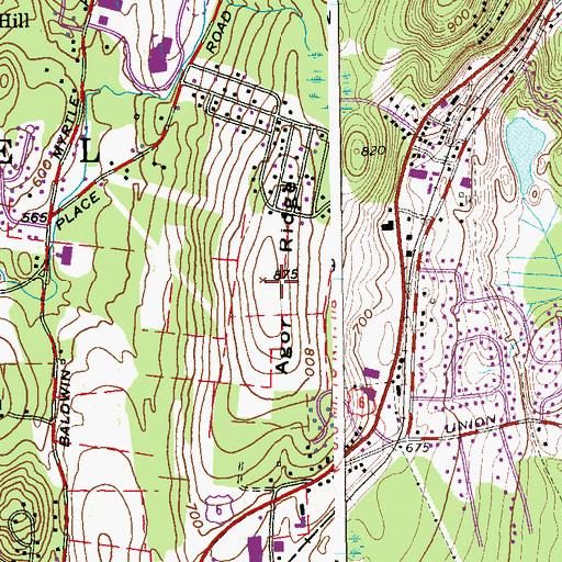Topographic Map of Agor Ridge, NY