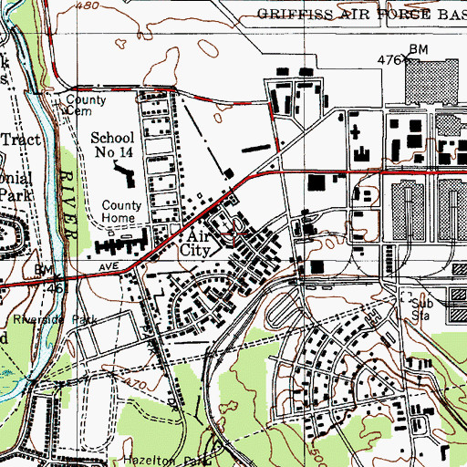 Topographic Map of Air City, NY