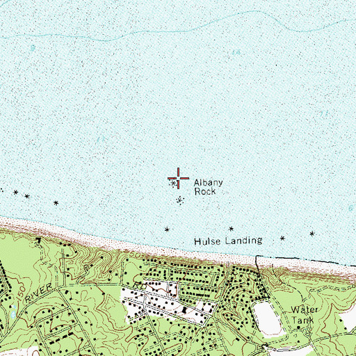 Topographic Map of Albany Rock, NY