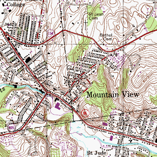 Topographic Map of Albia, NY