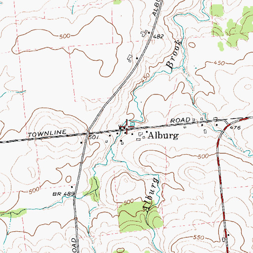 Topographic Map of Alburg, NY