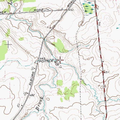 Topographic Map of Alburg Brook, NY