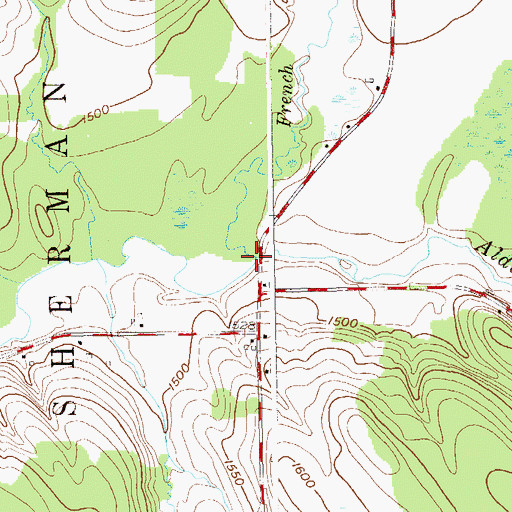 Topographic Map of Alder Bottom Creek, NY