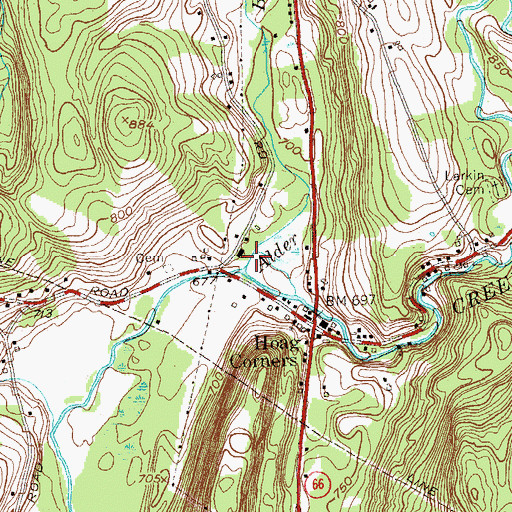 Topographic Map of Alder Brook, NY