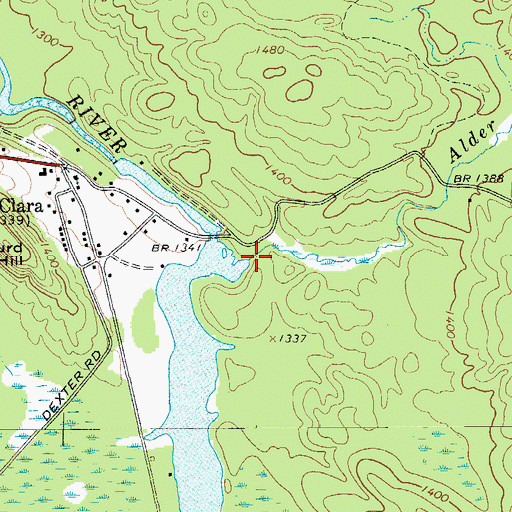 Topographic Map of Alder Brook, NY