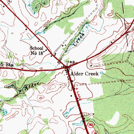 Topographic Map of Alder Creek, NY