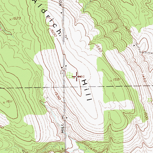 Topographic Map of Aldrich Hill, NY