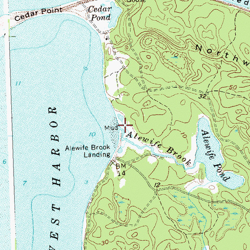 Topographic Map of Alewife Brook, NY