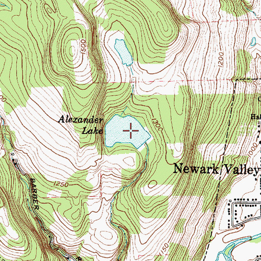 Topographic Map of Alexander Lake, NY