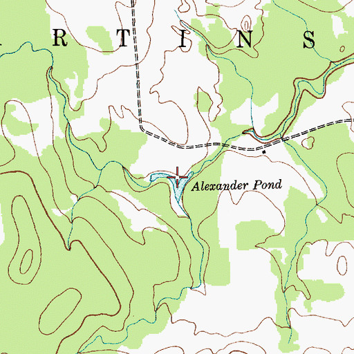 Topographic Map of Alexander Pond, NY