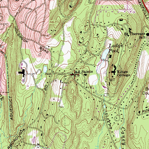 Topographic Map of All Saints Episcopal Church, NY