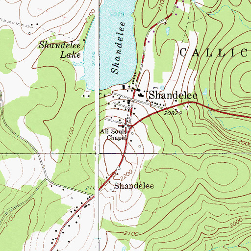 Topographic Map of All Souls Chapel, NY
