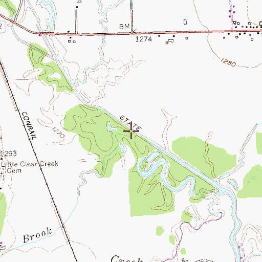 Topographic Map of Allen Brook, NY