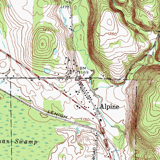Topographic Map of Alpine, NY