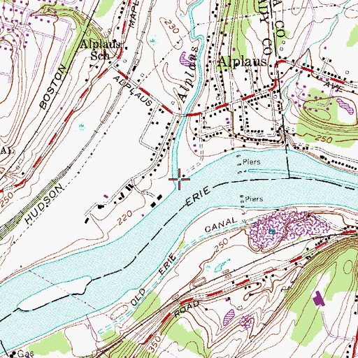 Topographic Map of Alplaus Kill, NY