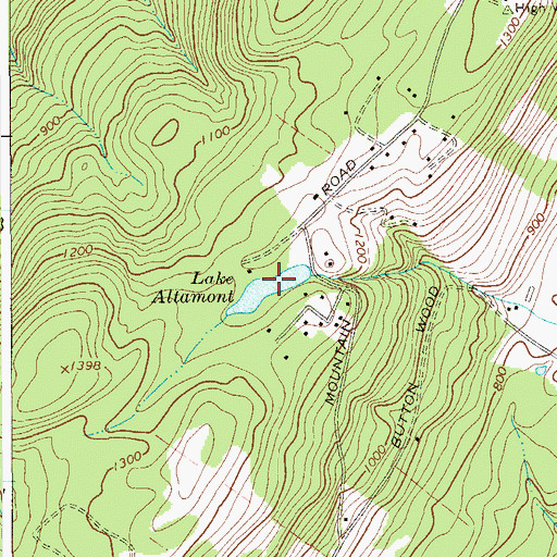 Topographic Map of Lake Altamont, NY