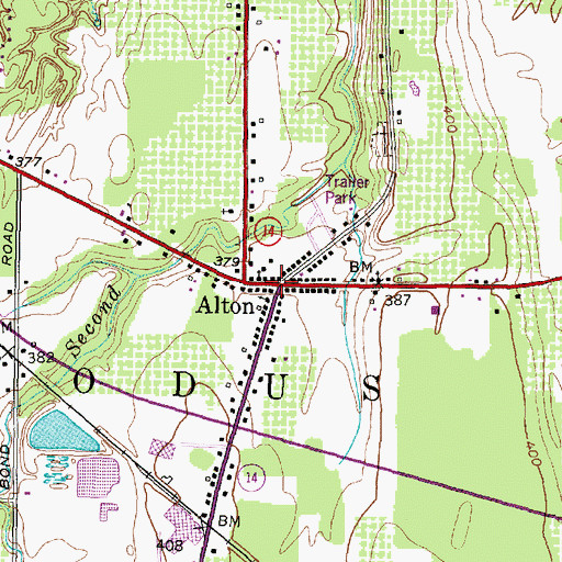 Topographic Map of Alton, NY